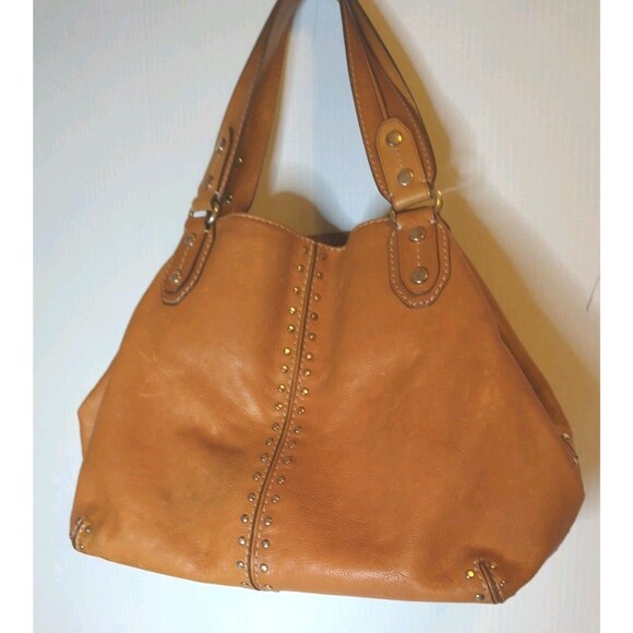 MICHAEL KORS Astor Uptown Studded Satchel Purse Hand Bag Shoulder Tote Leather - Picture 8 of 10